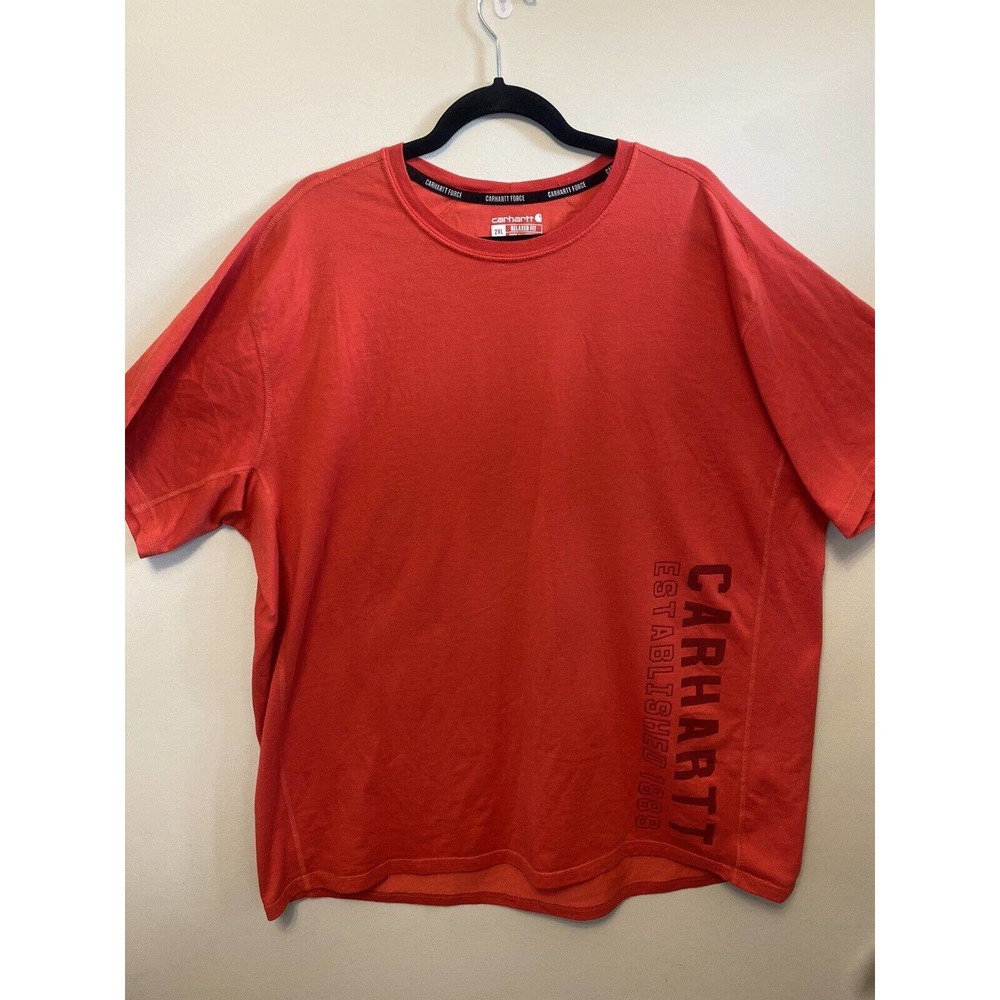 Carhartt Men’s Force Relaxed Fit Short-Sleeve T-Shirt 2XL RED